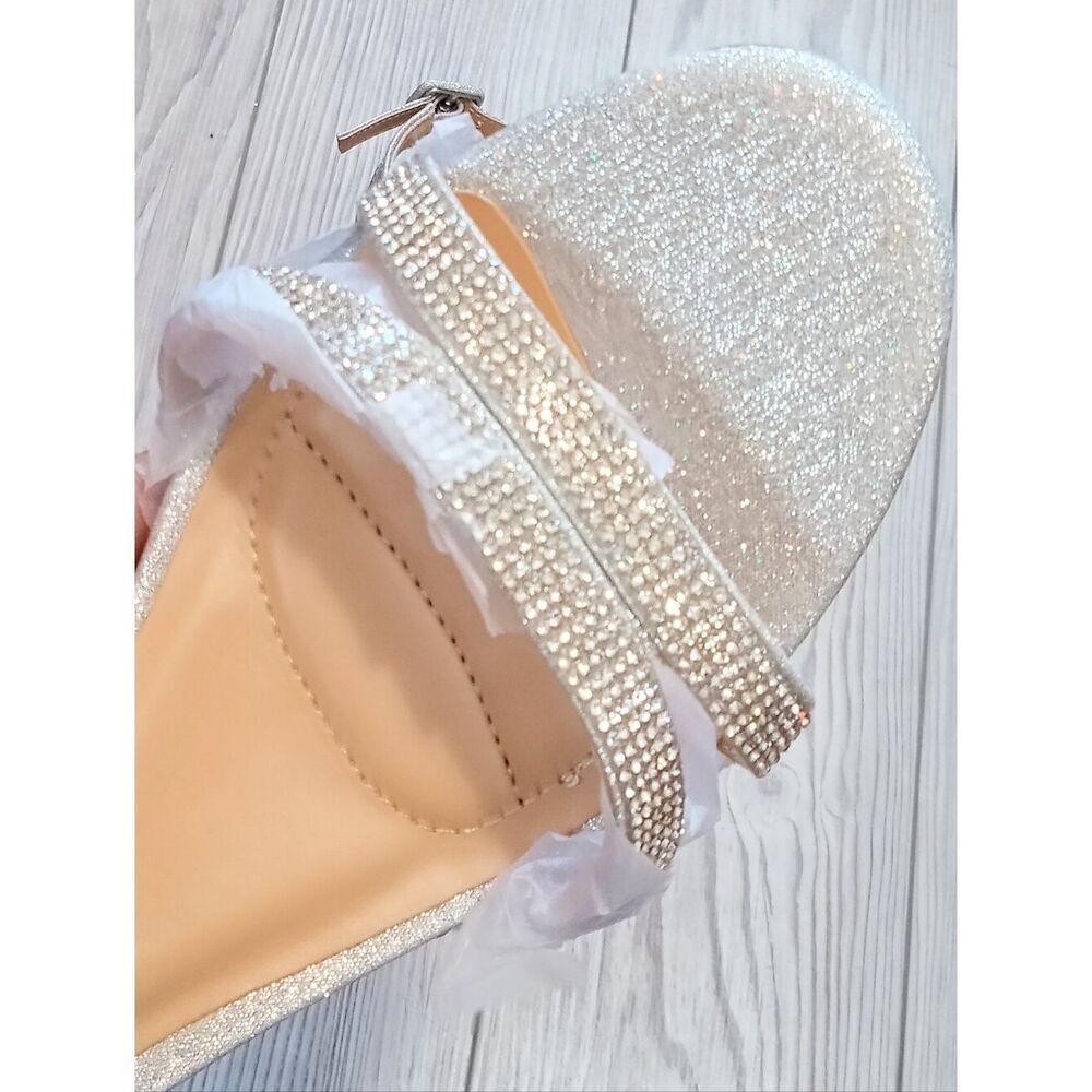 (57-4739) American Glamour By Badgley Mischka Women's Open Toe Wedges Sz 7.5 - Picture 7 of 11